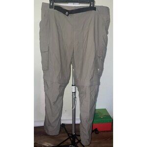 Mountain Hardwear Mens Hiking Pants\cargo light Green Flap Pockets Flat Front XL